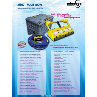 ROBODEEP Havuz Temizleme Robotu M1071 Maxı Gow Kablolu 40 Metre